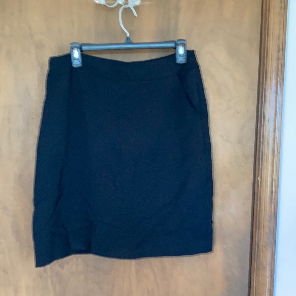 Vintage black office lined skirt w pockets - Picture 14 of 15